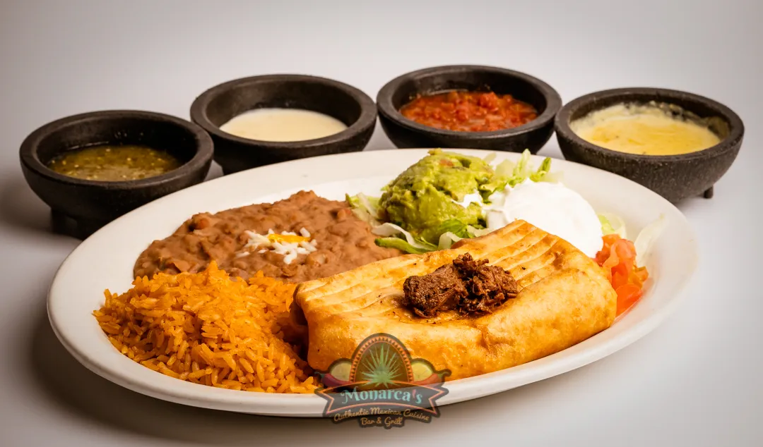 Ground Beef Chimichanga - Main Menu - Mexican Village