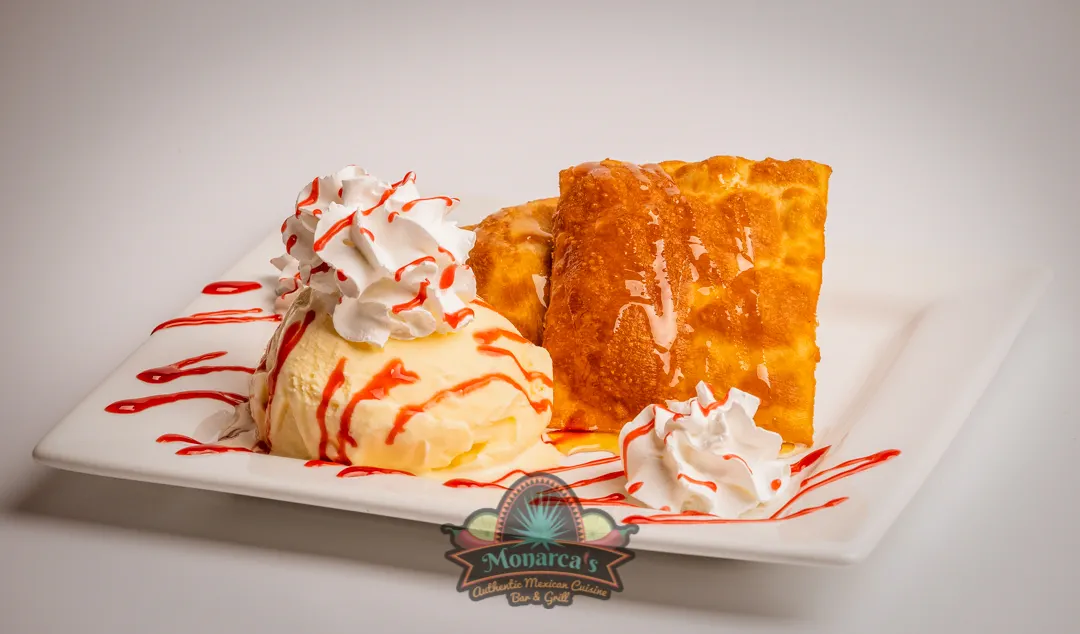 Sopapilla with Honey and Ice Cream